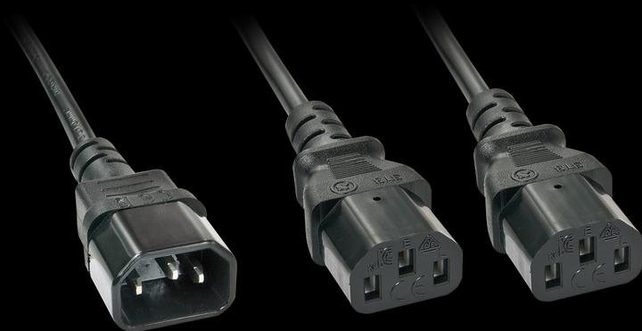 Produktbild Lindy 2m IEC C14 auf 2x IEC C13 Y-Netzkabel (2 m)