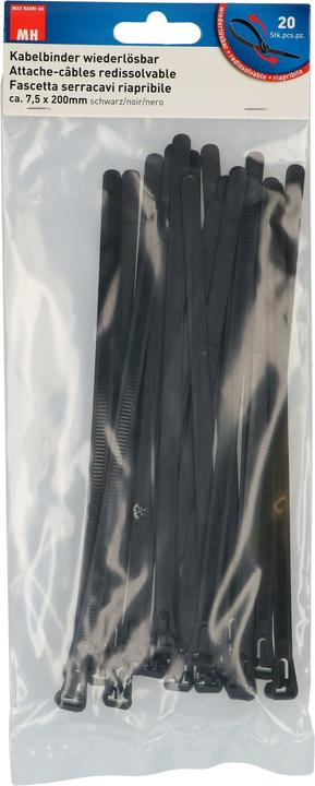 Produktbild Max Hauri Cable Home wiederlösbar (Kunststoffkabelbinder, 200 mm, 20 Stk.)