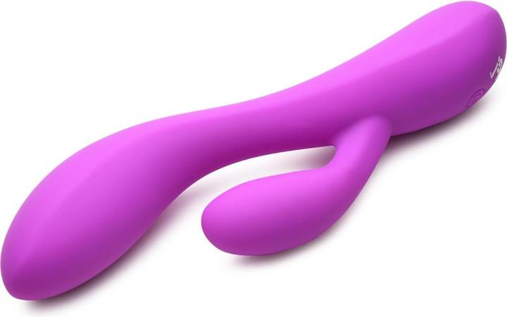Actual product image Frisky Wiederaufladbarer Flexibler Rabbit-Vibrator Aus Silikon Lila