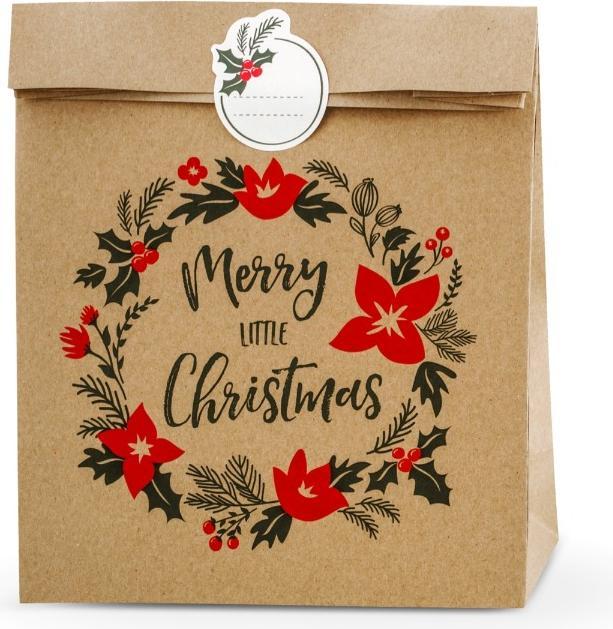 Produktbild Partydeco Süssigkeitentüten - Merry Little Christmas (Geschenktüte, 3 x)