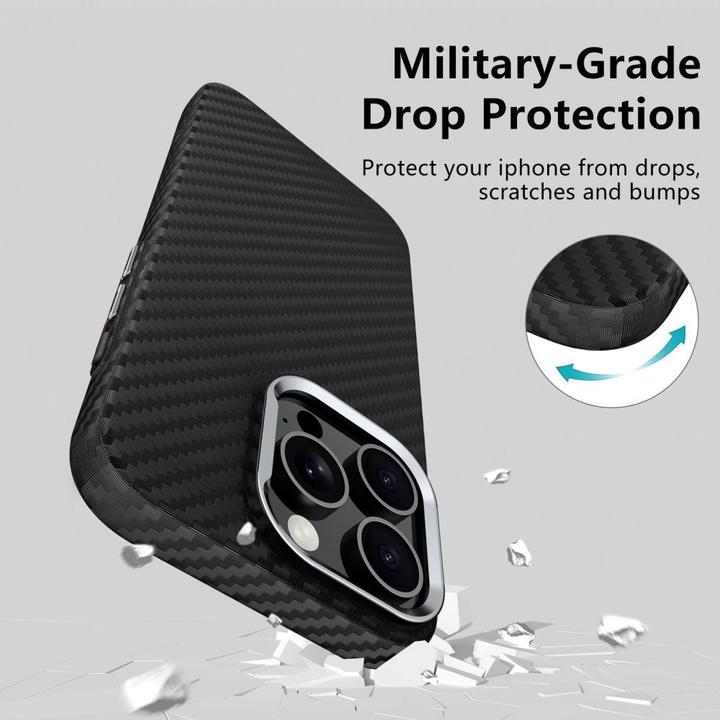 Produktbild Tech-Protect Ion Carbon MagSafe Case für Samsung Galaxy S25 Ultra - Schwarz (Samsung Galaxy S25 Ultra)