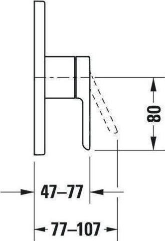 Immagine prodotto Duravit Miscelatore monocomando per doccia C.1 da incasso, cromo rotondo
