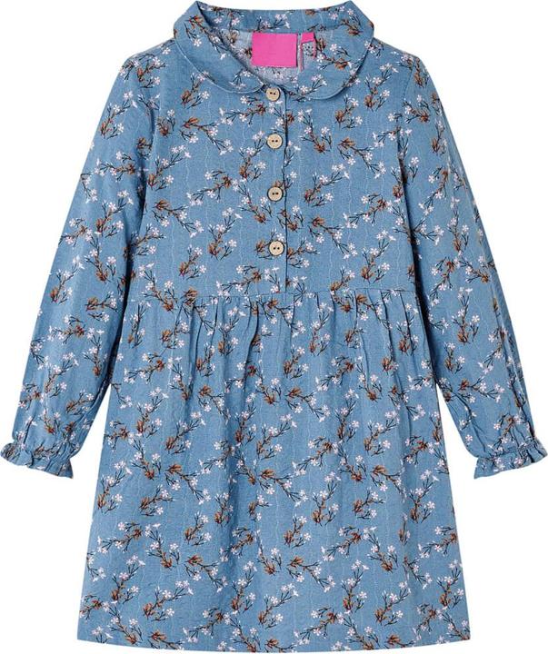 Image du produit VidaXL Robe à manches longues pour enfants Bleu pétrole 140,Matière : 50 (140)