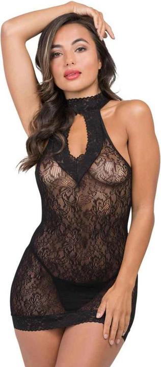 Image du produit Fifty Shades of Grey Captivate Noir Dentelle Mini Robe Fessée Ouverte (Taille unique)