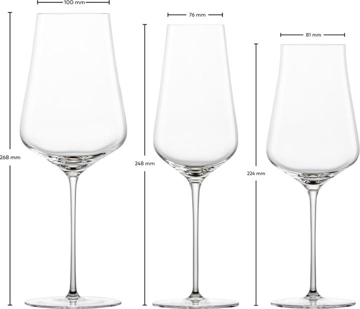 Actual product image Zwiesel Bordeaux Weisswein Champagner Gläser Duo (6 Glasses, White wine glasses)