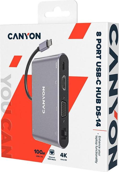 Produktbild Canyon Hub DS-14 8in1 (USB-C, 8 Ports)