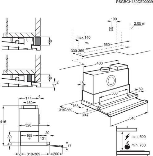 Produktbild Electrolux DAGL5545CN (Inselhaube)