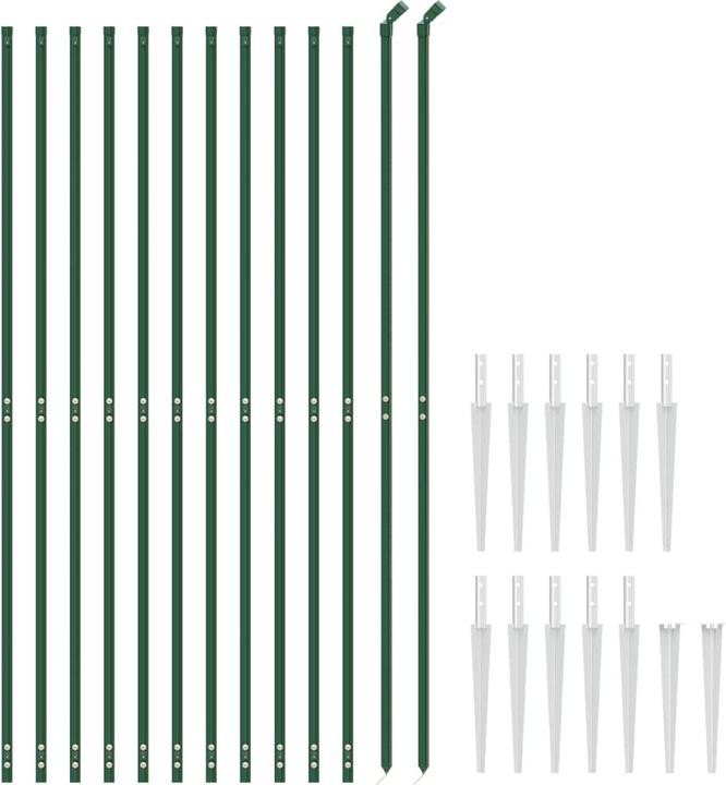 Actual product image VidaXL Maschendrahtzaun mit Bodenhülsen Grün 2,2x25 m, Farbe