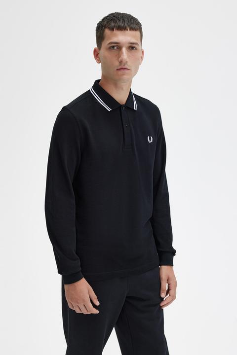 Produktbild Fred Perry Twin Tipped Polo Long Sleeve black (M)