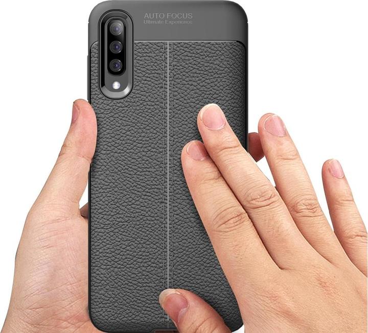 Productafbeelding Screenguard Samsung Galaxy A30s Hoesje Leather Design TPU Cover (Samsung Galaxy A30)