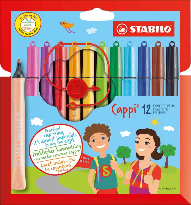 Immagine prodotto STABILO Pennarello Cappi con cappuccio ad anello (Ordinati, 12 x)