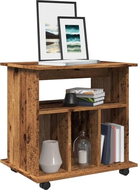 Actual product image VidaXL Rollcontainer Rollschrank Bürocontainer Büroschrank Schrank Altholz-Optik (60 x 45 x 60 cm)
