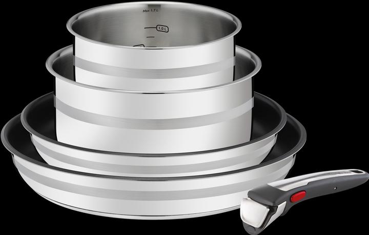 Immagine prodotto Tefal Jamie Oliver Ingenio G6 (28 cm, Pentola, Padella per friggere, Casseruola con manico, Acciaio inossidabile)