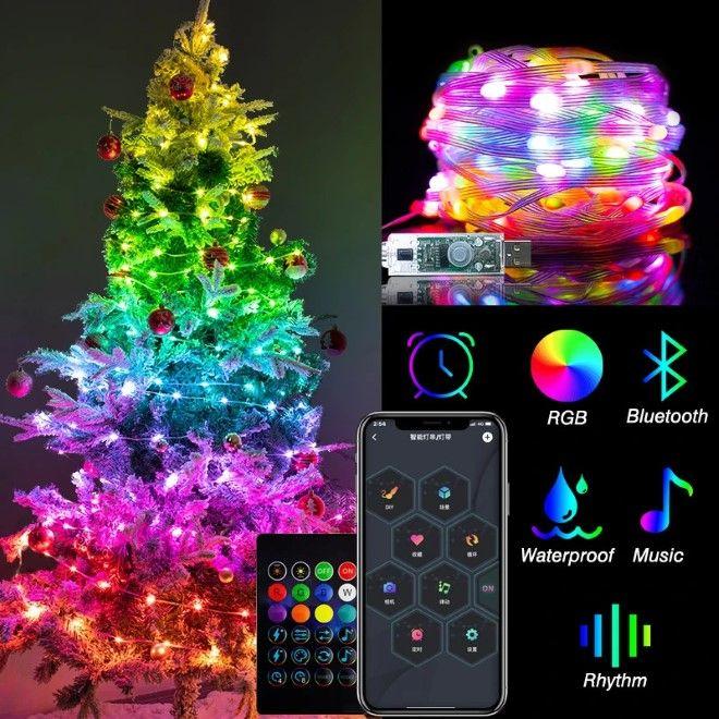 Image du produit MU Classic Holly Series Guirlande lumineuse Bluetooth intelligente (5 m)