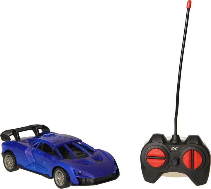 Actual product image RC racing car, blue/black, controllable car