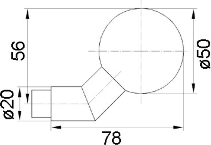 Actual product image Glutz Türknopf 5825E Stift 9mm ER (Door knob)