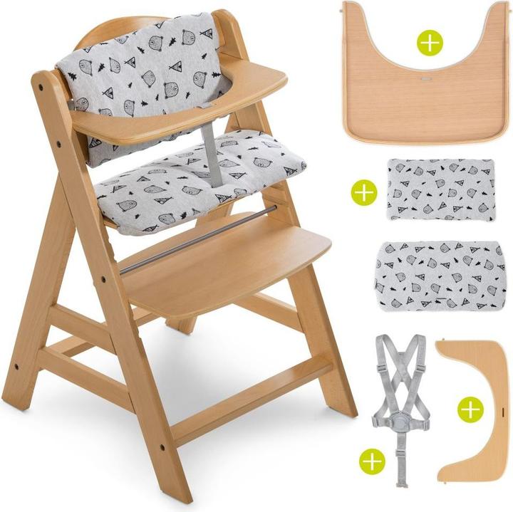 Actual product image Hauck Highchairs Highchair Alpha Nature - in economy set incl. wooden dining board (Highchair)