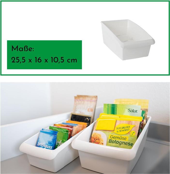 Immagine prodotto Novaliv Zuppiera 4 pezzi Economy Set Cassetto Organizzatore Cucina - 25 x 16 cm BIANCO Conservazione Spezie