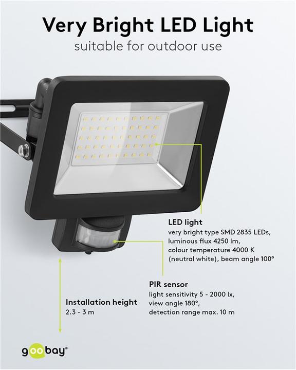 Immagine prodotto Goobay Faretto esterno (4260 lm, IP44)
