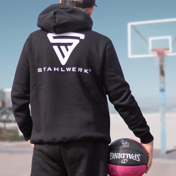 Produktbild Stahlwerk Hoodie Schwarz Kapuzen-Pullover Grösse XXL 100% Baumwolle (XXL)