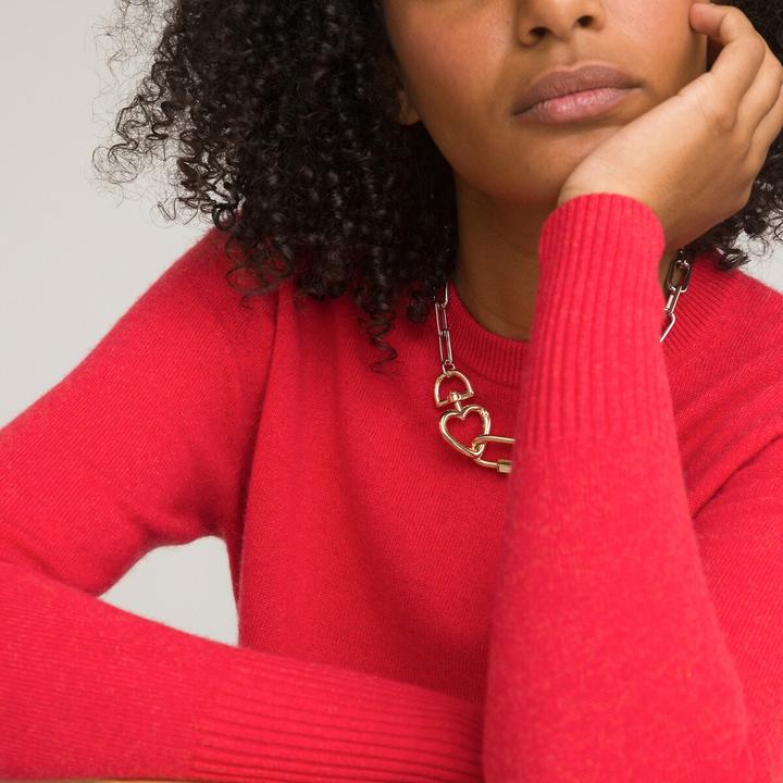 Produktbild La Redoute Collections Pullover runder Ausschnitt Feinstrick in Kaschmir (XXL)