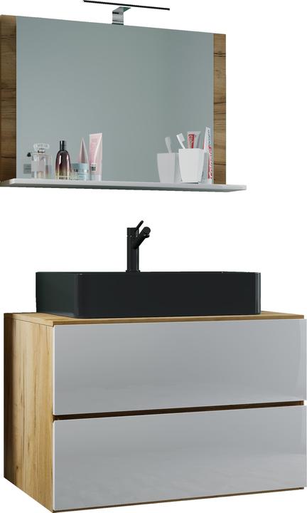 Actual product image VCM 3-piece Washbasin Bathroom Furniture Lendas 80 cm M