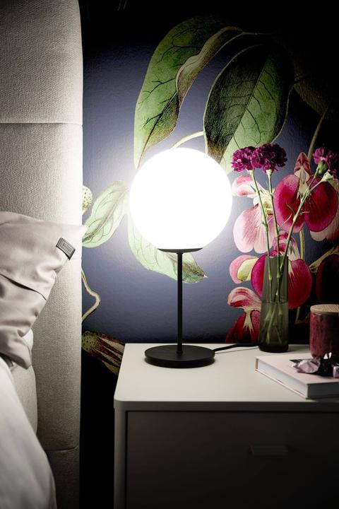 Immagine prodotto Schöner Wohnen Lampada da tavolo Palais E27 vetro nero 25cm vetro rotondo (E27)