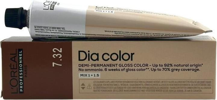 Actual product image L'Oréal Professionnel L'Oréal DIA Color 7.32 Mittelblond Gold Irisé 60 ml (Blond, Gold)