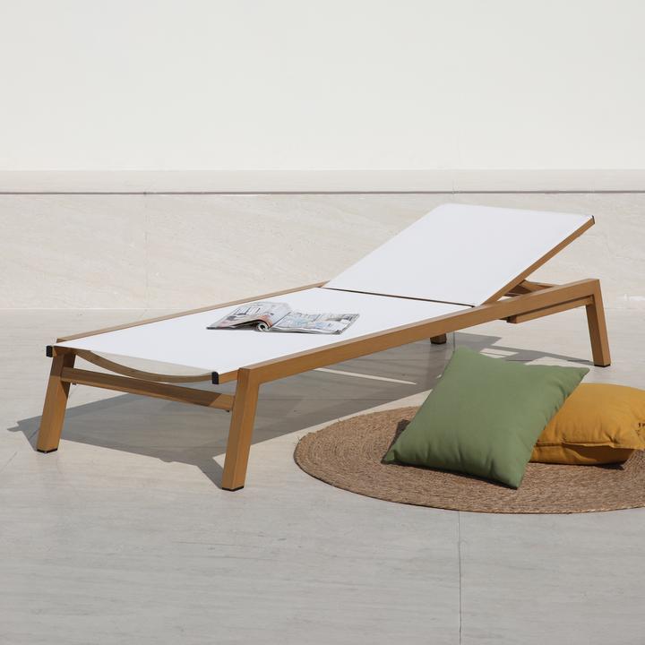 Immagine prodotto Axi Lettino da giardino Logan in legno e crema (193 cm)