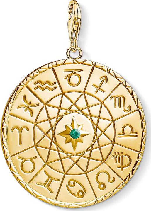 Produktbild Thomas Sabo Charm-Anhänger Sternzeichen Coin gold (Silber, Glas)