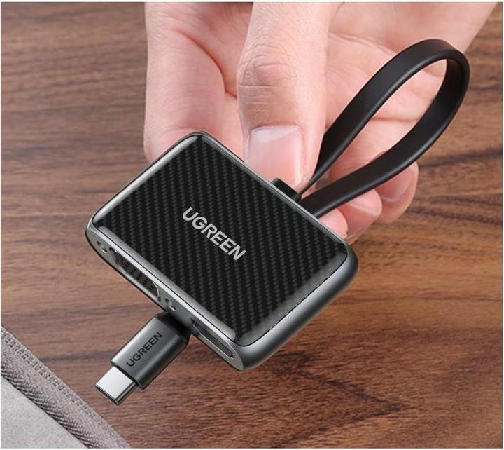 Actual product image Ugreen USB-C to HDMI + VGA Adapter (USB-C, 6 cm)