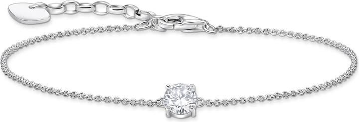 Thomas Sabo Armband mit weissem Anhänger (19 cm, 925 Sterlingsilber)
