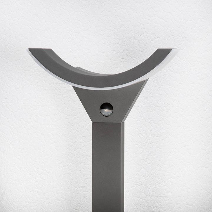 Produktbild Lucande Half Aussen Garten Leuchte w/Sensor Graphite (550 lm, IP54)