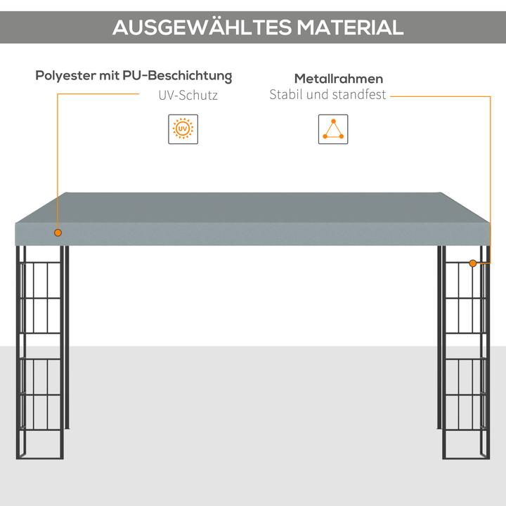 Image du produit Outsunny Pergola avec toit en pente (398 cm, 298 cm)