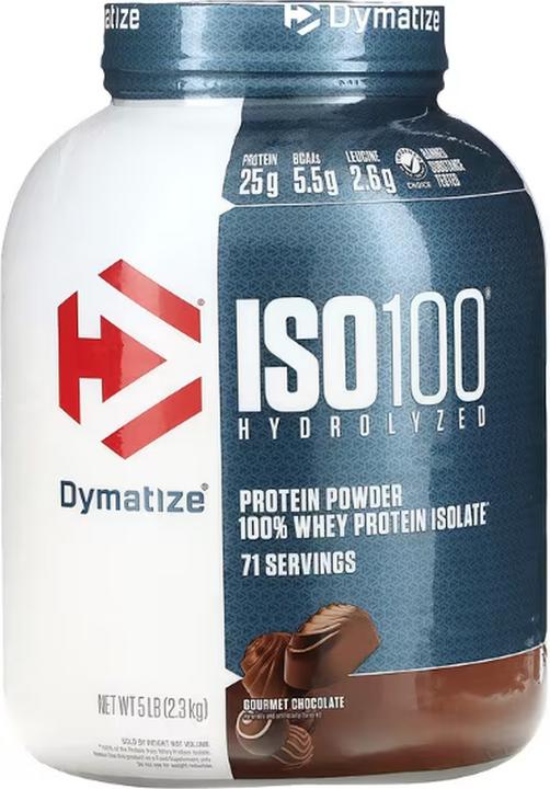Actual product image Dymatize Iso 100 (Gourmet Chocolate, 1 pcs., 2264 g)