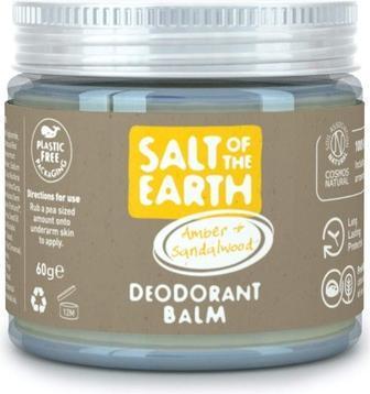 Salt Of The Earth Salt-Of-The-Earth - Deodorant Balm ( amber and sandalwood ) - Natural mineral deodorant - 60.0g