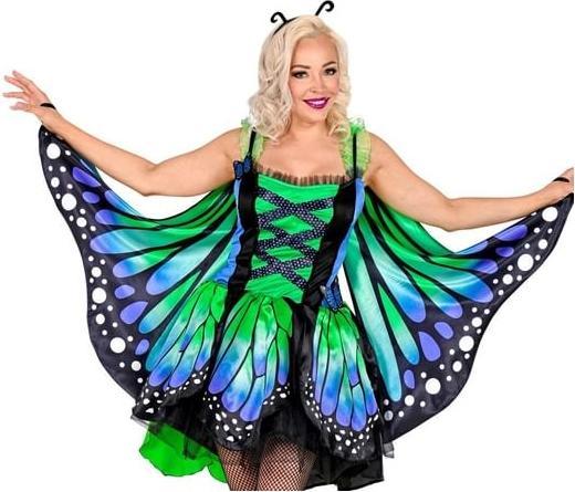 Produktbild Widmann Schmetterling Kostüm für Damen grün-blau (M)