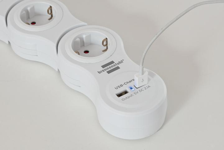 Produktbild Brennenstuhl Vario Power (7 x, USB-A, CEE 7/3, 1.40 m)