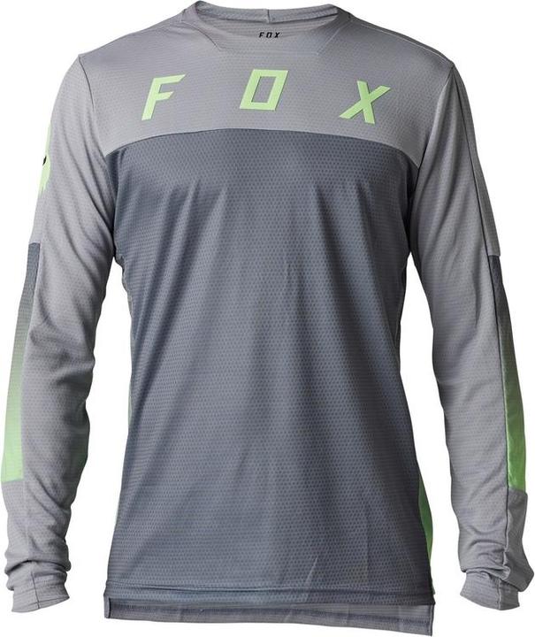 Fox Jersey 23 Defend Ls Cekt Lt Gry L (L)