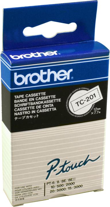 Actual product image Brother Tc-201 (1.20 cm, Black)
