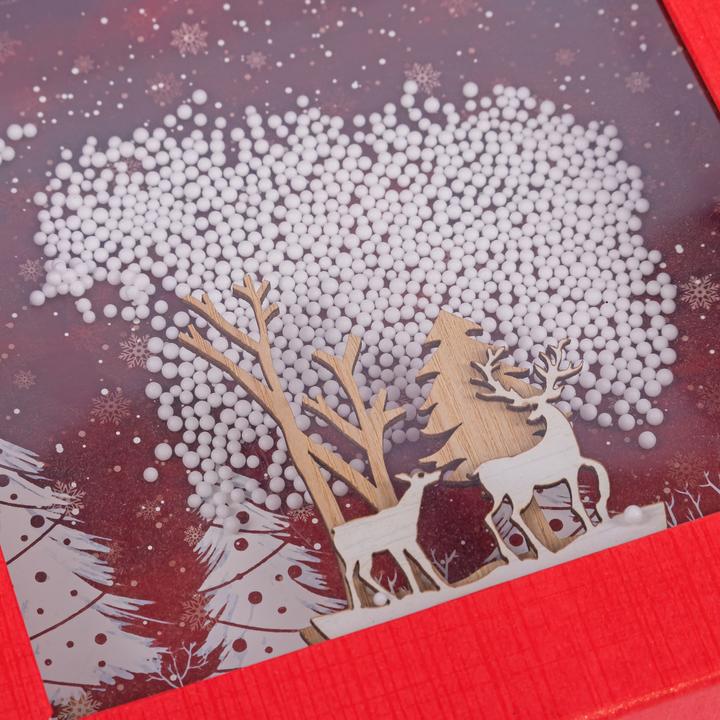 Image du produit Idena Boîte cadeau 3D rouge Noël 21cm FSC-Mix (Coffret cadeau, 1 x)