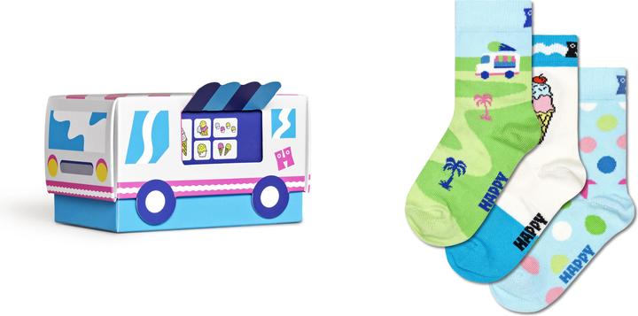 Image du produit Happy Socks Ice Cream Gift Set (Lot de 3, 33 - 35)