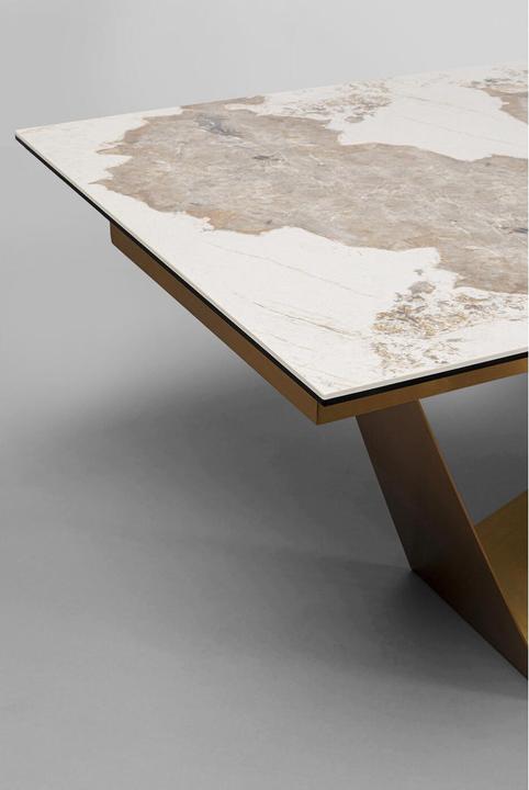 Produktbild Kare Design Ausziehtisch Connesso Brass 200(+60)x100cm