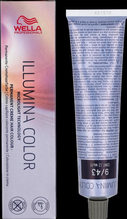 Productafbeelding Wella Illumina Kleur - 9/43: licht blond / rood-goud (9/43 lichtblond roodgoud)