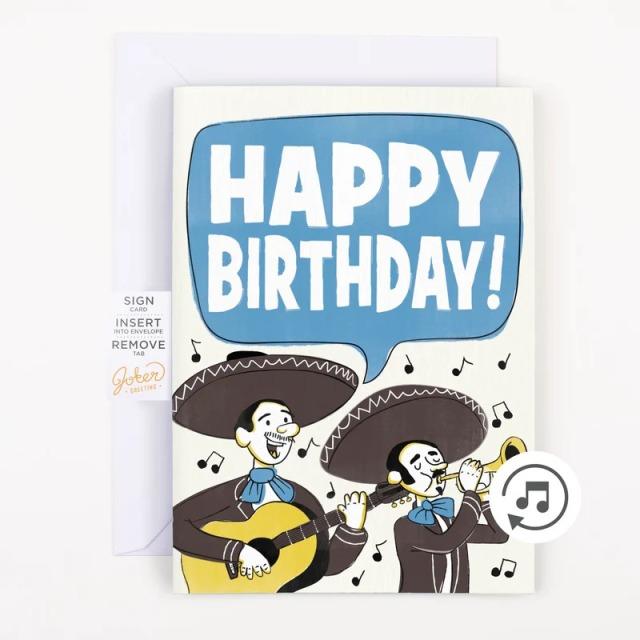 Actual product image Joker Greeting Endless music card Mariachi Birthday -