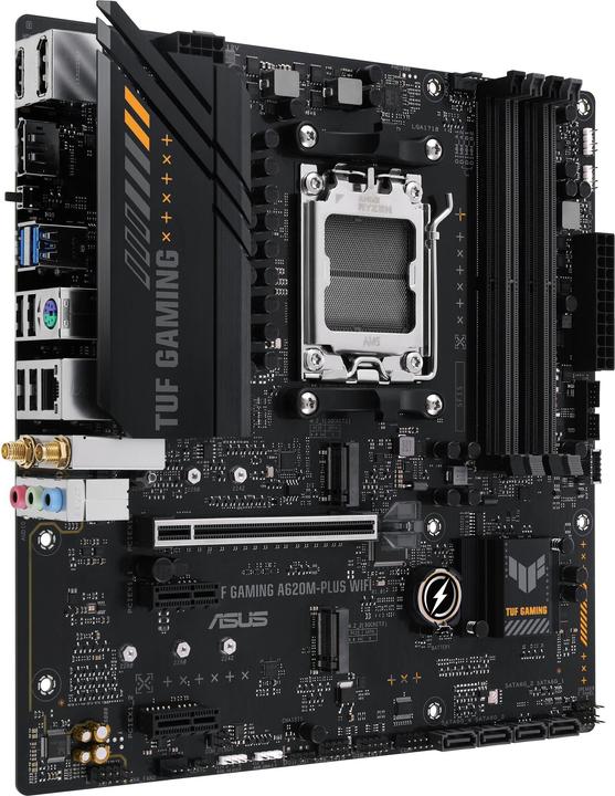 Produktbild ASUS TUF GAMING A620M-PLUS WIFI (AM5, AMD A620, mATX)