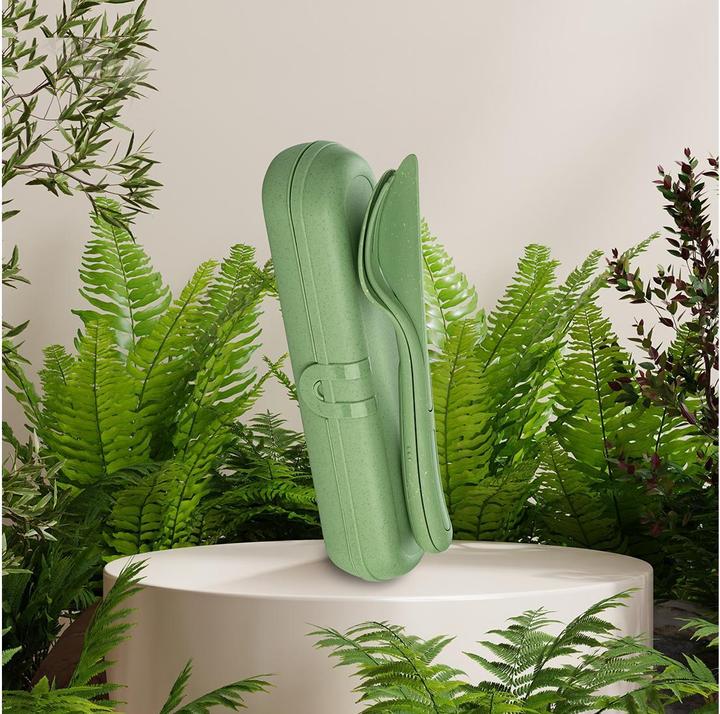 Actual product image Koziol Cutlery set to go Klikk Ready 3-piece, green, product type (3 Piece, Cutlery set)