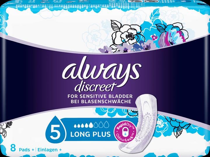 Actual product image Always Discreet Incontinence Pads Plus Long Plus (8 x, Large)