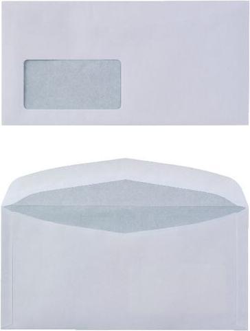 Viking Enveloppes Avec fenêtre C6/5 229 mm x 114 mm Gommées Blanc 80 g/m (229 x 114 mm, 1000 x)