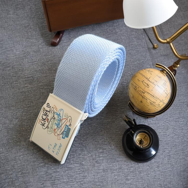 Produktbild Only-Bags.Store 1 PC Jugendgürtel, verdicktes buntes Segeltuch, kreativer Strassengürtel, austauschbare Schnalle